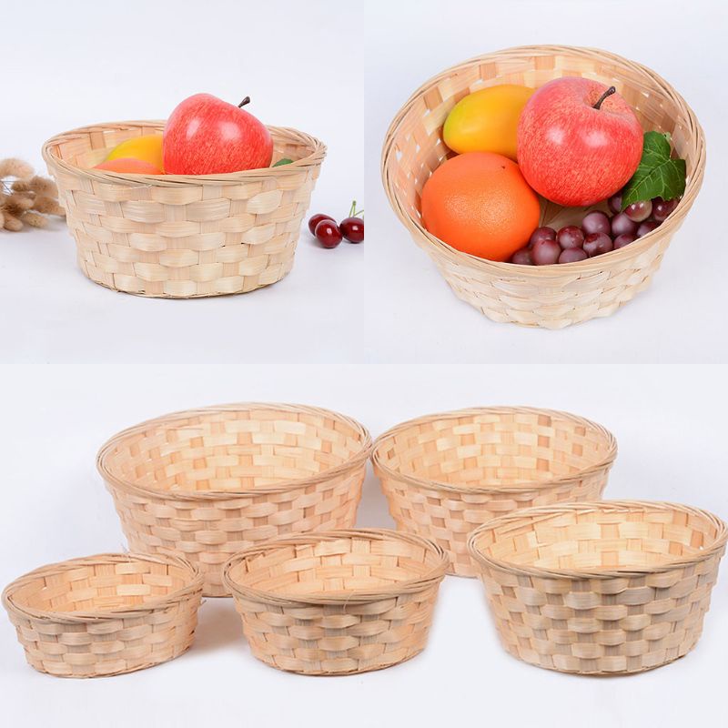 ✿ Giỏ Đan Tre Đựng Bánh Mì / Trái Cây / Rau Củ Quả Tiện Dụng Cho Nhà Bếp