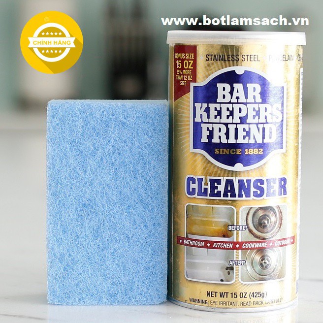 Bột tẩy rửa, Bột làm sạch Bar Keepers Friend hộp lớn 425g