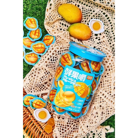 [Sẵn] kẹo hộp nhựa hoa qả