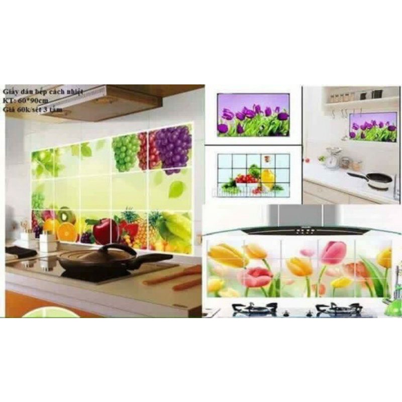 Dán bếp Ga chống dầu mỡ khổ to hình trái cây