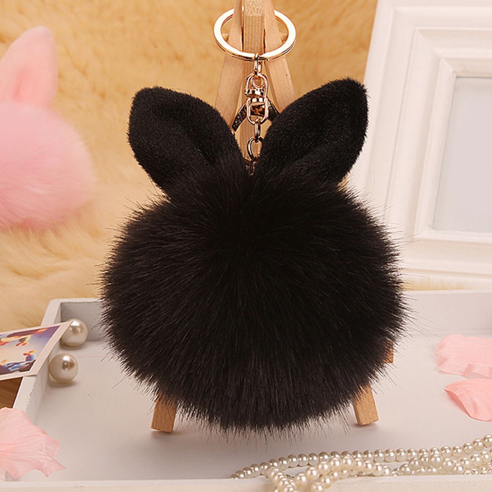 Móc Khóa Treo Túi Xách Hình Tai Thỏ DG Đáng Yêu