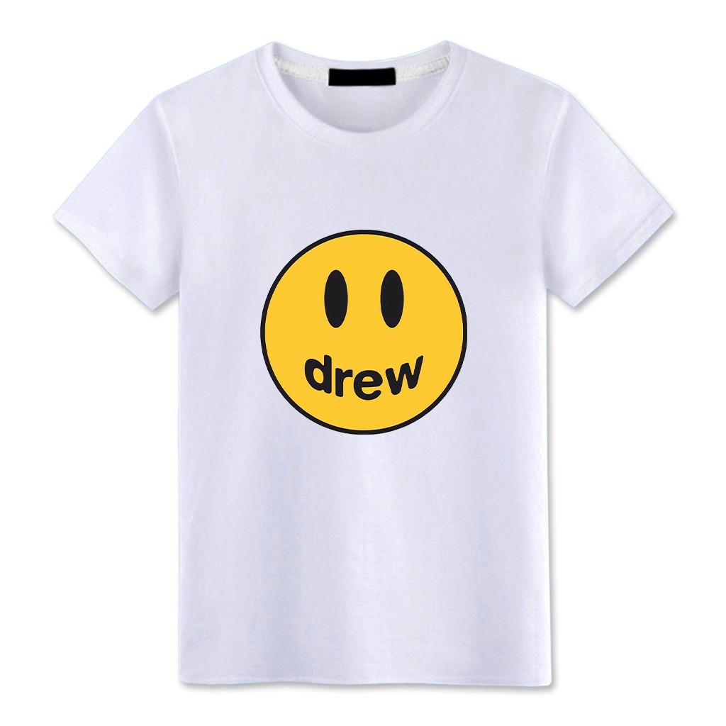 Áo thun Unisex ngắn tay không cổ in hình DREW mặt cười thời trang cá tính | BigBuy360 - bigbuy360.vn