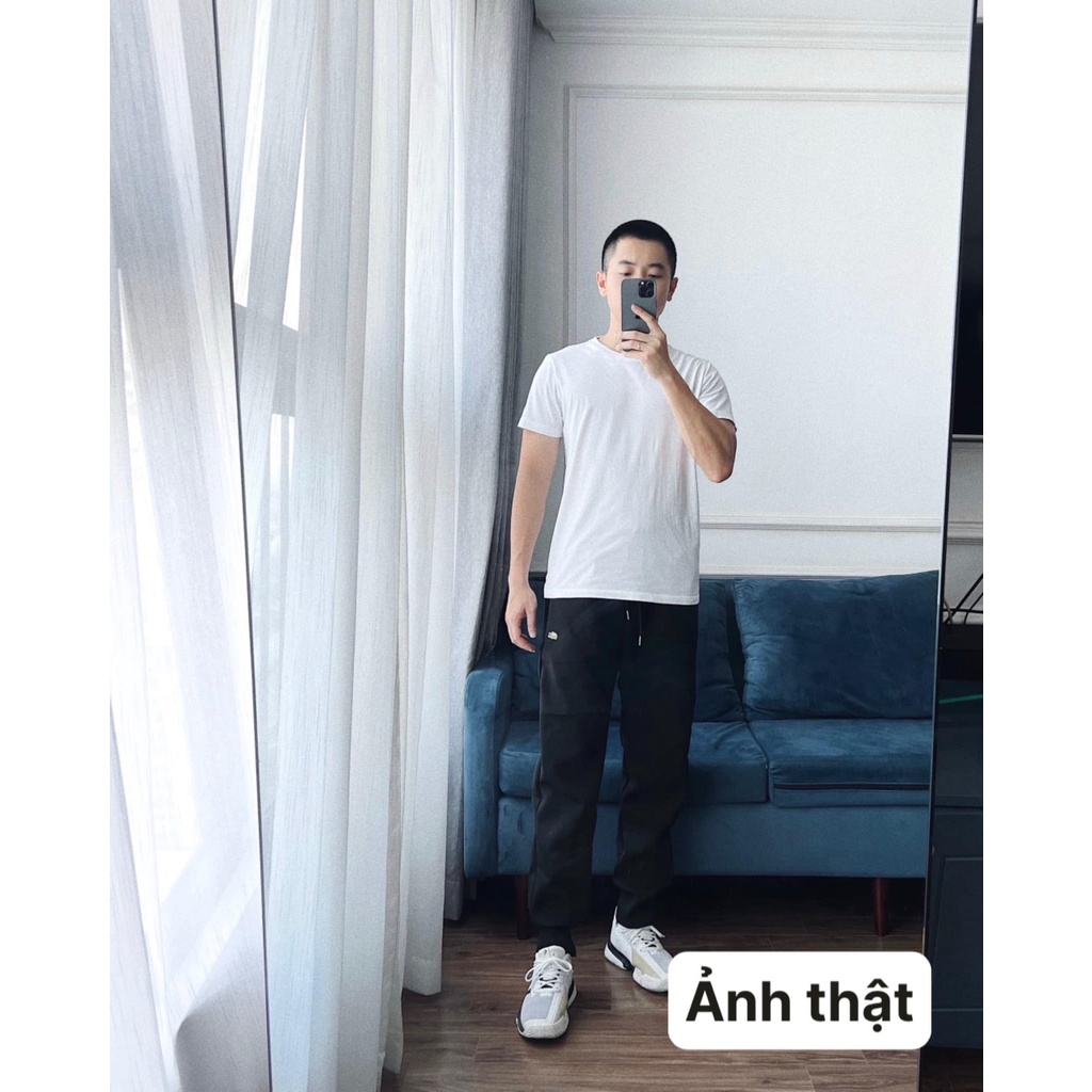 Quần dài nam jogger lacos thêu cá sấu chất tổ ong hàng VN xuất sịn
