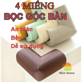 4 Miếng bọc góc bàn an toàn cho bé, miếng bọc cạnh bàn 4 góc, miếng bịt góc bàn kính bảo vệ cho bé