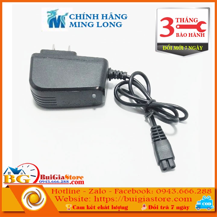 Sạc 4.2V/0.5A chân số 8  dùng cho đèn pin đội đầu Ming Long (ML3, ML5, ML6)