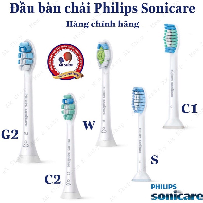 Đầu chải thay thế bàn chải điện Philips Sonicare C1 C2 G2 W C3 G3 Ư3 hàng chính hãng Mỹ