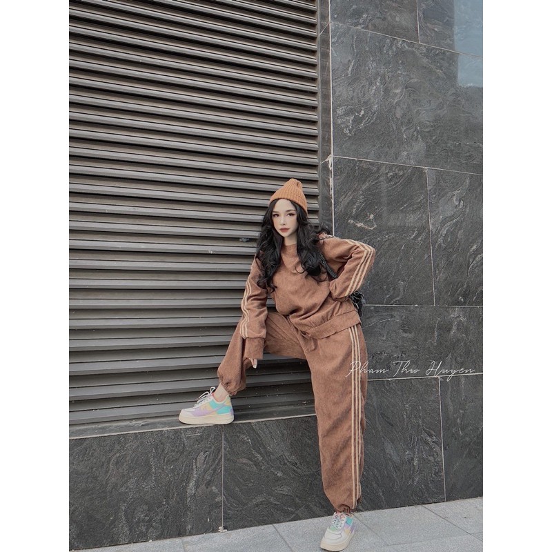 Bộ thể thao Nhung gân .