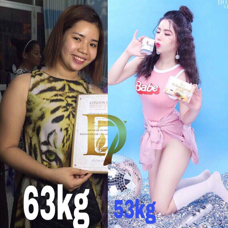 CÀ PHÊ GIẢM CÂN HIỆU QUẢ CQ SLIM THÁI LAN hộp 10 gói( chính hãng giảm 2-4kg 1 hộp)