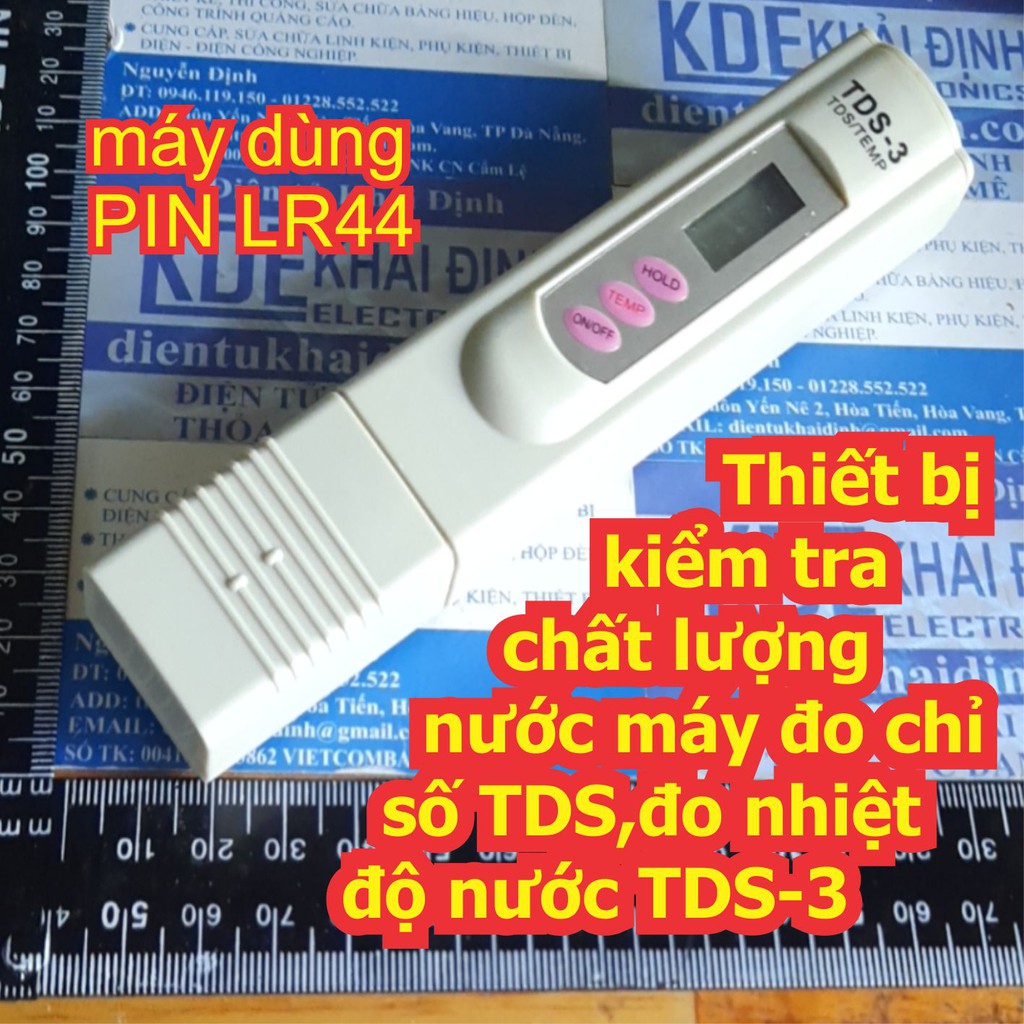 Thiết bị kiểm tra chất lượng nước máy đo chỉ số TDS, đo nhiệt độ nước TDS-3 kde6498