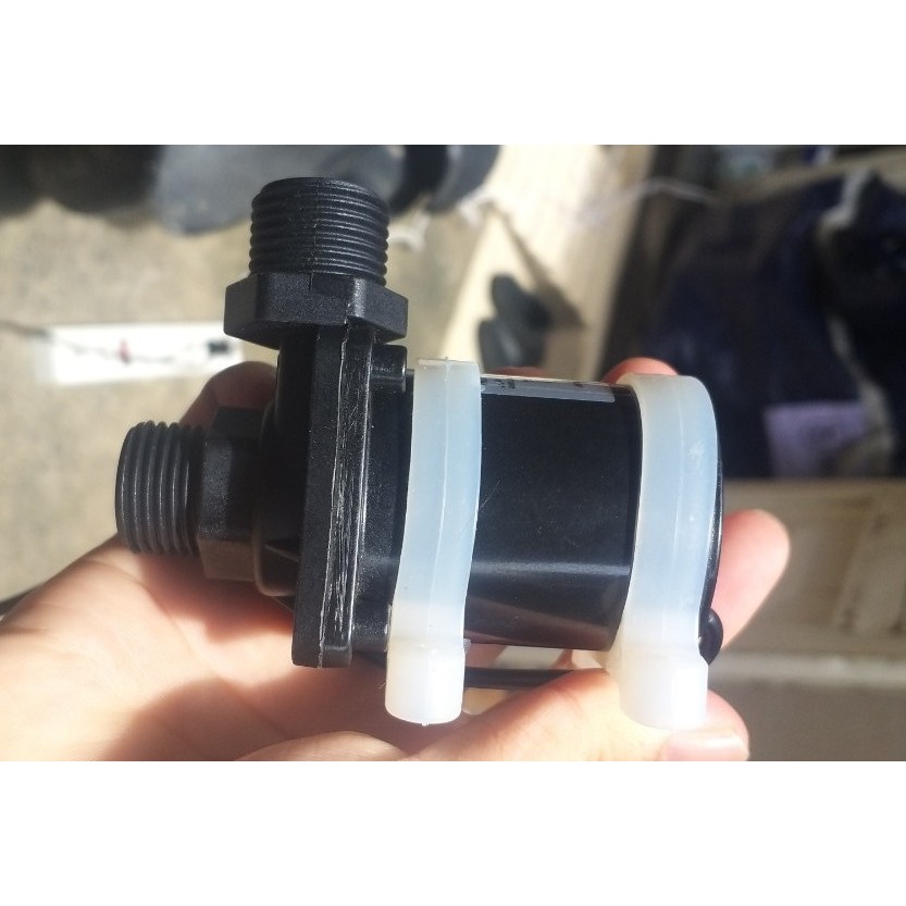 Bơm nước dòng điện 12v, 24v ren ống phi 21mm không chổi than brushless siêu mạnh dùng cho hồ cá, hòn non bộ, thủy canh