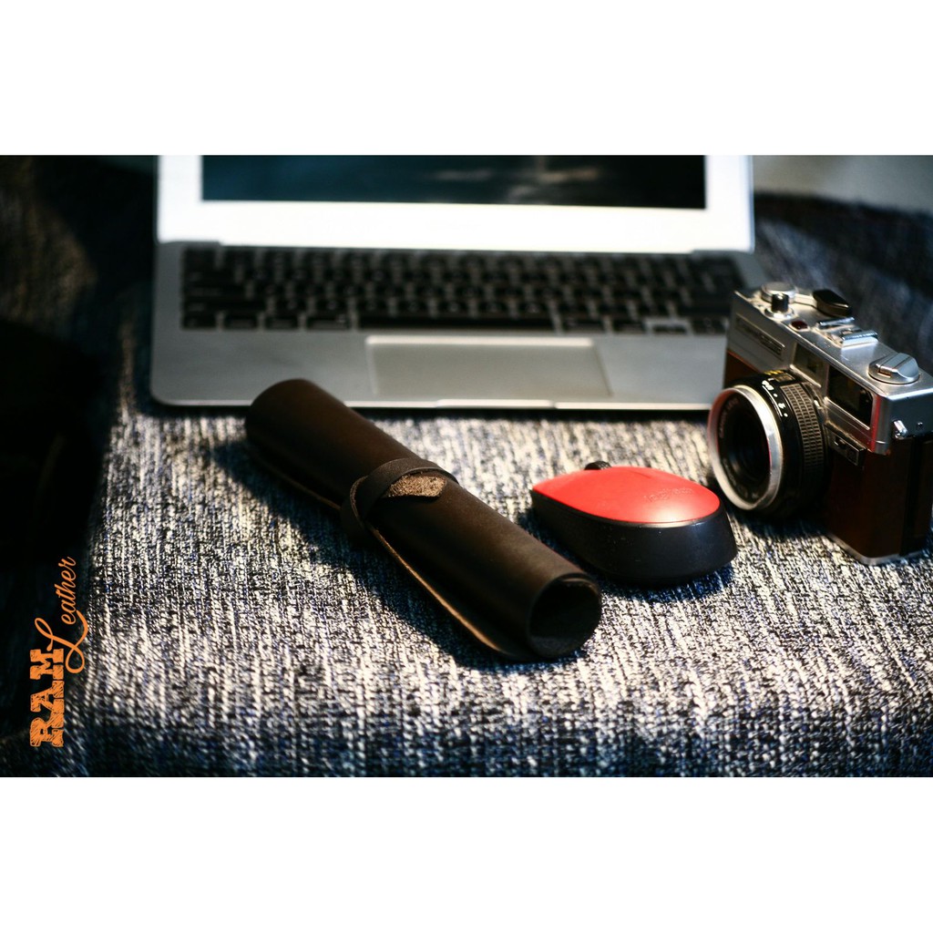 Tấm Lót Chuột Cao Cấp Bằng Da Bò Thật Bền Đẹp Nâu Đậm Mouse Pad