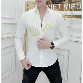 áo sơ mi nam lụa thêu hình 3D hot nhất