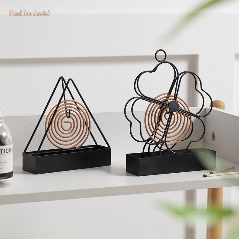 Khung cuộn muỗi bằng sắt rèn Bắc Âu Đèn xông hương gia đình sáng tạo với giá đỡ tro Trang trí nội thất