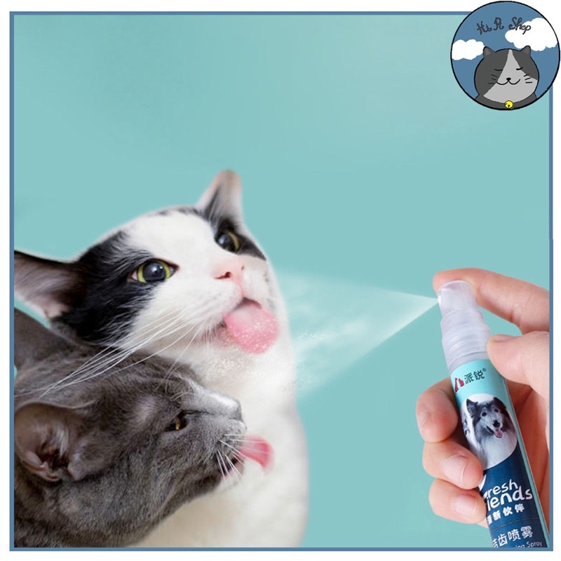 Xịt khử mùi kháng khuẩn cho thú cưng FRESH FRIENDS - khử mùi hôi miệng chó mèo