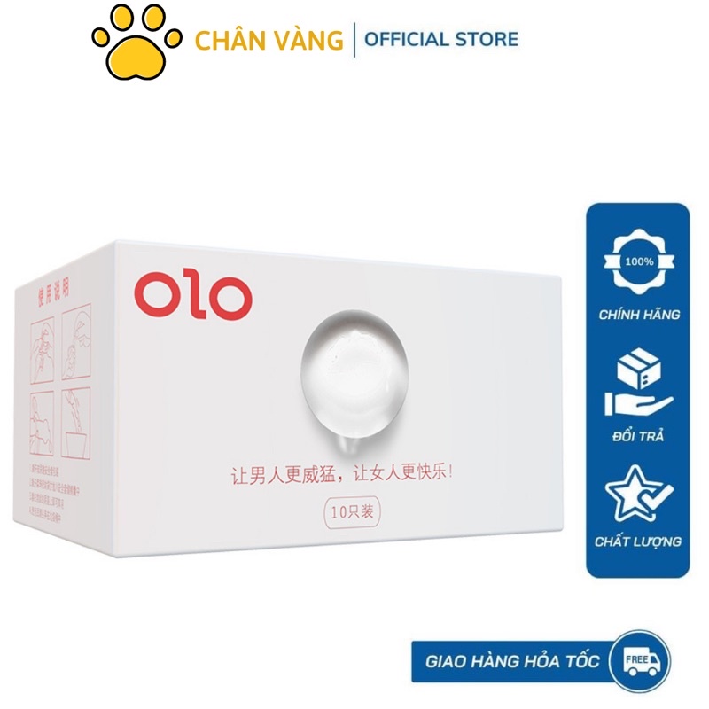 Bao cao su siêu mỏng OLO trắng Soft Growth tăng chiều dài 1,5cm