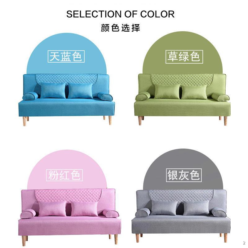 ✘Giường sofa gấp đơn đa năng phòng khách ba chỗ căn hộ nhỏ cho thuê vải phong cách Châu Âu Lazy