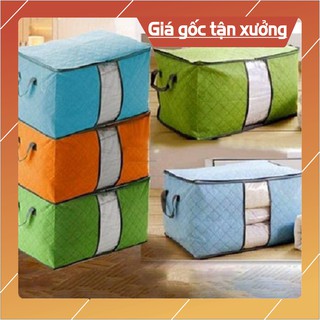 Sét 3 túi đựng chăn màn quần áo vải vuông RE