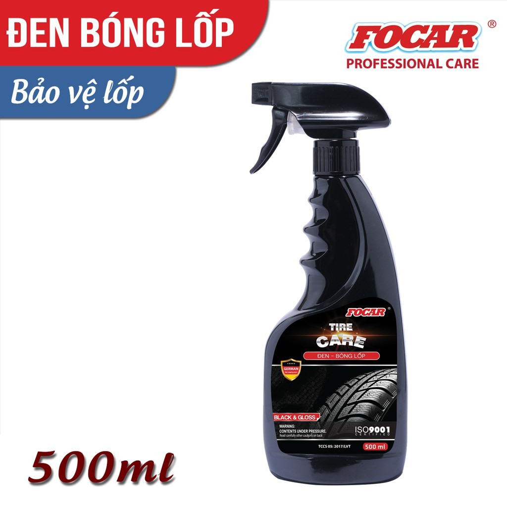 [Grap,Now] Dung Dịch Dưỡng Đen, Bóng Lốp ô tô Focar Tire Care 500ml