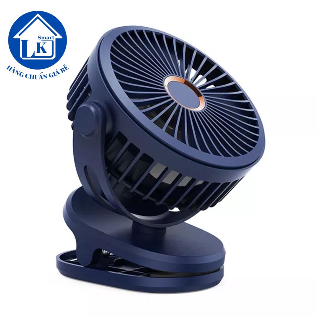 Quạt tích điện pin 10.000 Mah, quạt văn phòng, quạt kẹp nôi, xe đẩy thông minh cho bé, dùng liên tục 12-15 tiếng
