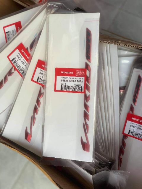 Tem vario 150 màu đỏ chính hãng honda indonesia