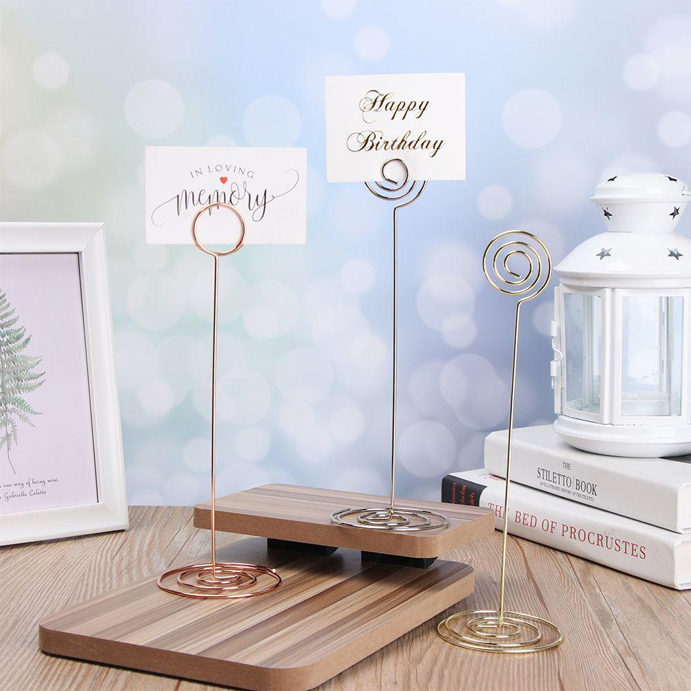 Jane 1pc Thẻ Đặt Hoa Hồng Kim Loại|Kẹp Giấy Hình Trái Tim Trang Trí