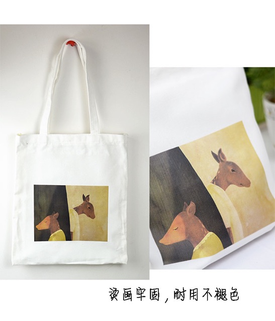 Túi Vải Tote In Hoạ Tiết Thỏ Tom n Rabbit Chất Liệu Vải Bố Dày Dặn TVT11