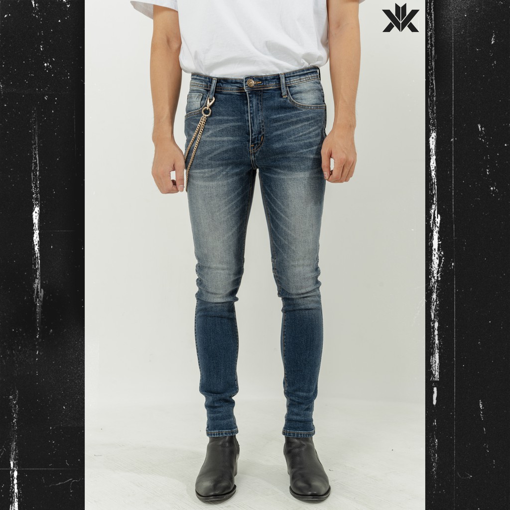 QUẦN SKINNY JEANS MÀU DEEP SEA/ DEEP SEA DESTROYED