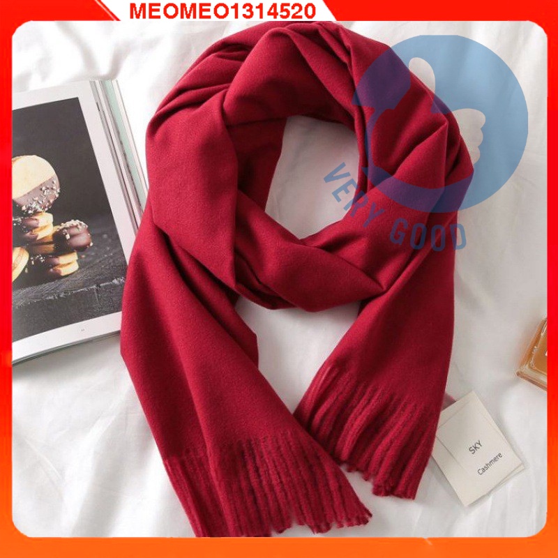 Khăn len lông cừu dệt mịn quàng cổ thời trang nam nữ CASHMERE (hàng loại 1) nhiều mẫu cao cấp-KTT4meomeo