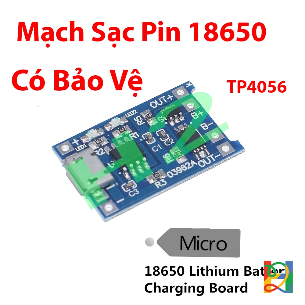 Mạch Sạc Pin Lithium - Li-ion - 18650 TP4056 Có Bảo Vệ Pin Cổng USB TYPE-C