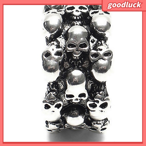 Nhẫn hình đầu lâu bằng thép không gỉ phong cách gothic cá tính cho nam