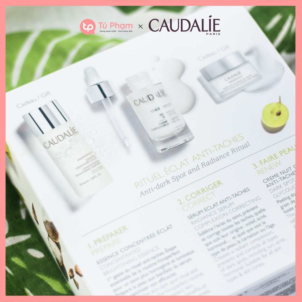 Bộ Sản Phẩm 3 Món Caudalie Vinoperfect Anti-dark Spot and Radiance Ritual