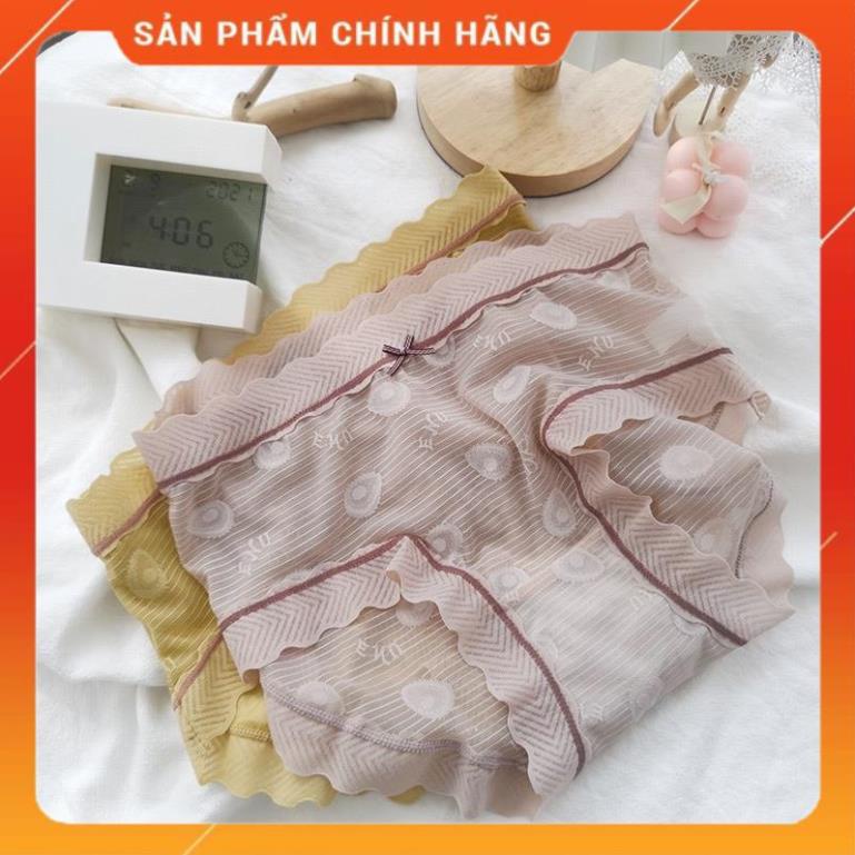 Quần Lót Nữ ❤️ Quần Lót Su Ren Xuyên Thấu Mềm Mại Thoáng Mát Đính Nơ 3226