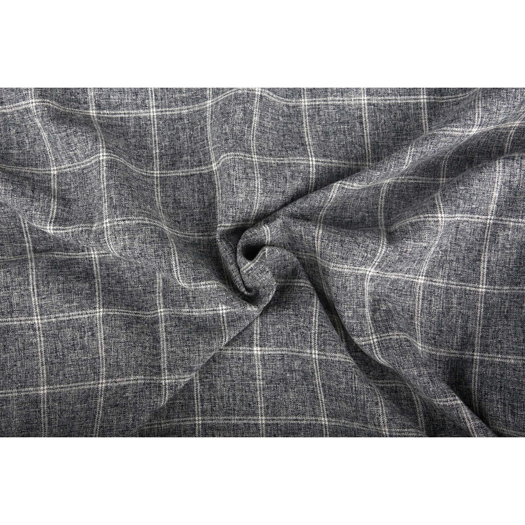 Áo sơ mi nam dài tay OKU, họa tiết kẻ caro, chất vải đũi thoáng mát, phong cách Hàn Quốc