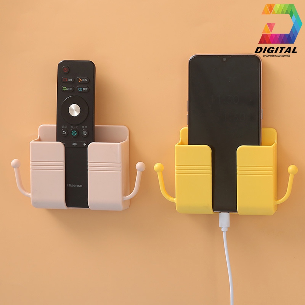 Giá Đỡ Điện Thoại Dán Tường Có Móc Treo Phụ Kiện