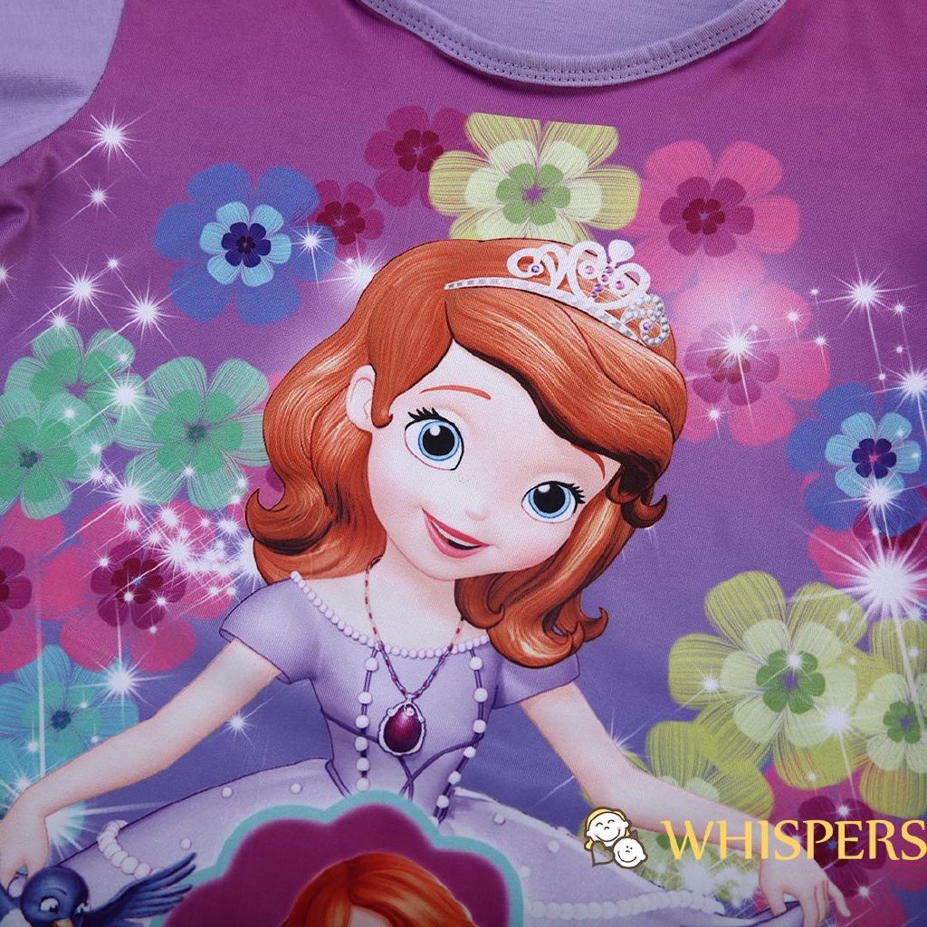 Đầm Công Chúa Tay Ngắn In Hình Nàng Tiên Cá Cho Bé Gái Từ 3-10 Tuổi