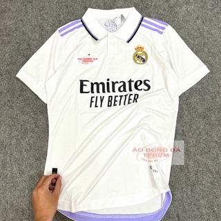 REAL mùa 22/23 - Áo Bóng Đá bản PLAYER hàng Thái - REAL trắng 22/23 Cổ Bẻ