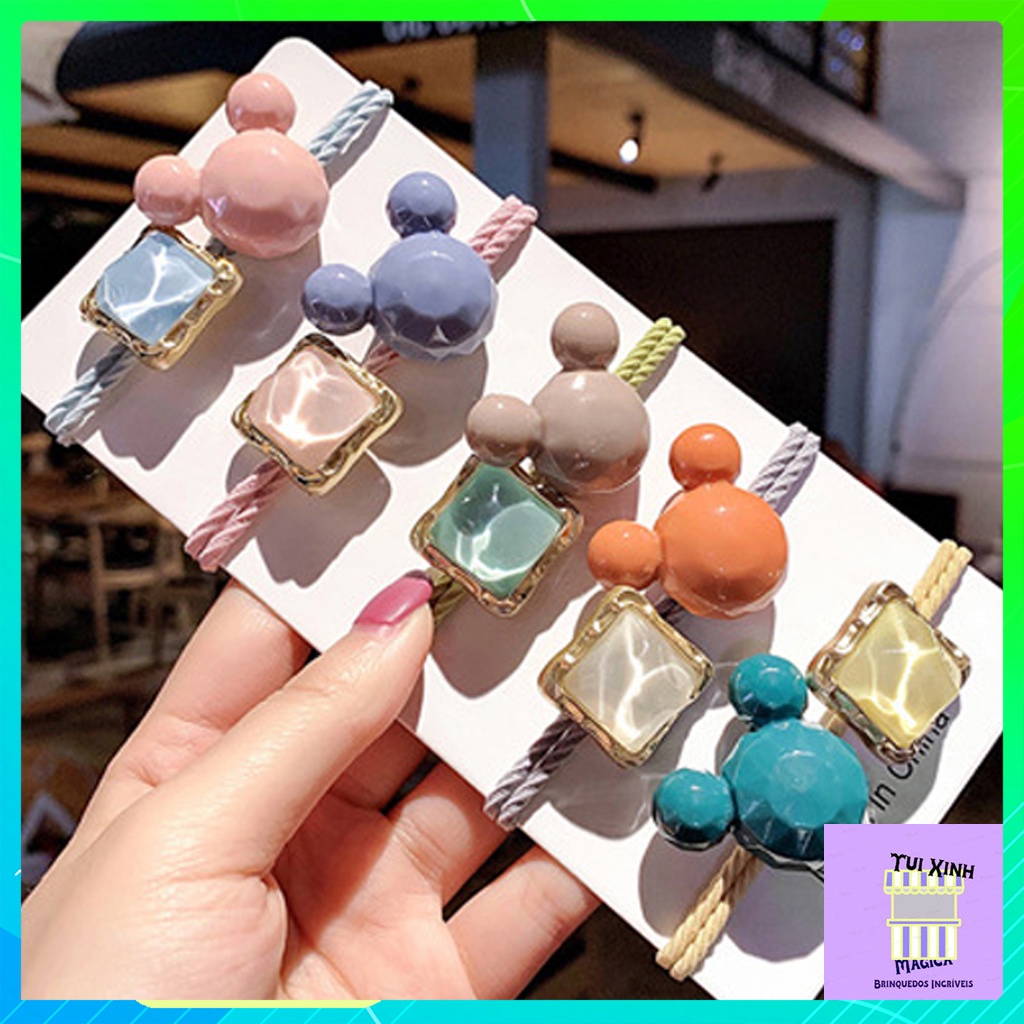 Dây Buộc Tóc Hình Chuột Mickey phong cách Hàn Quốc