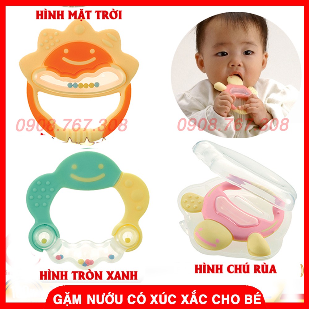 Gặm Nướu  Cho Bé Có Xúc Xắc Richell Có Kèm Hộp Đựng Tiện Lợi - 4973655423035