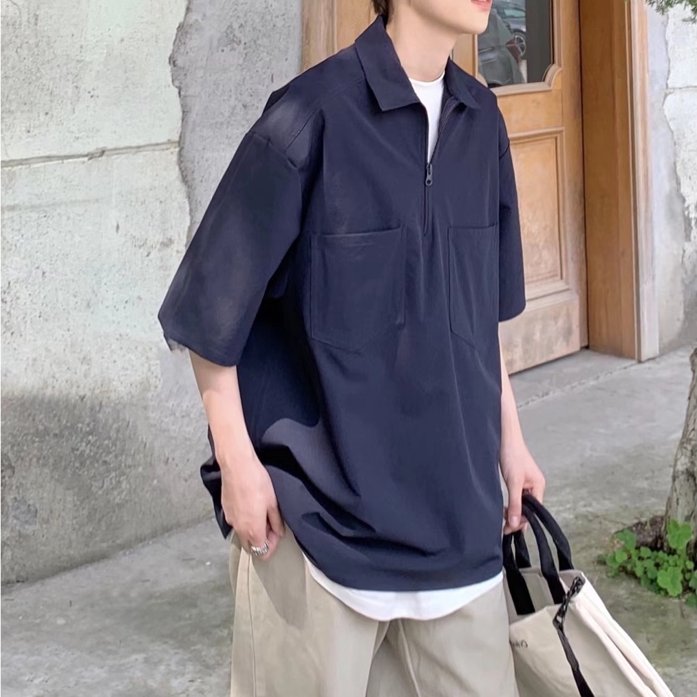 Áo Polo Nam Phong Cách Hàn Quốc Polo Nam Thời Trang Áo Phông Polo Nam Tiếng Nhật áo Thun Có Cổ Nữ From Rộng áo Thun Nam Có Cổ