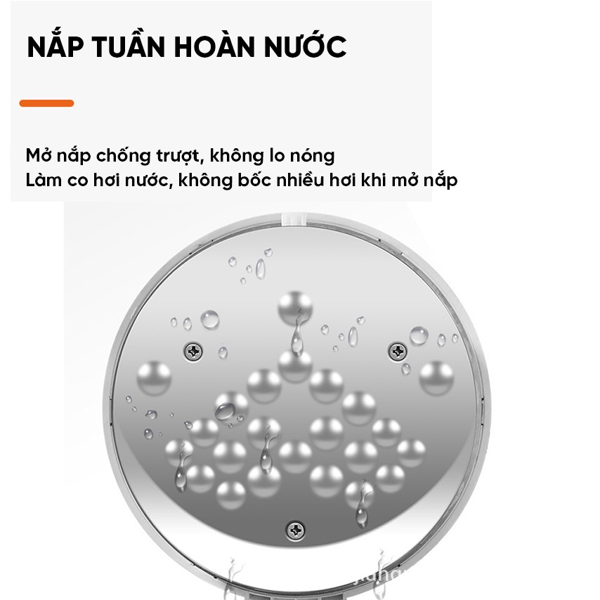 Ấm đun nước siêu tốc giữ nhiệt tốt June Nice, lõi liền inox 2 lớp bảo vệ thiết kế thời trang bắt mắt với màu xanh biển