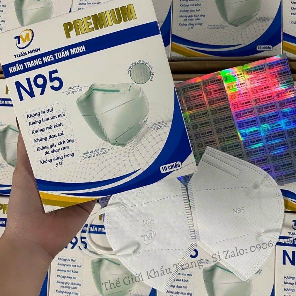 Set 60cái khẩu trang N95 , N95 có van thở Combo hộp 5 chiếc chống bụi mịn và bệnh đường hô hấp