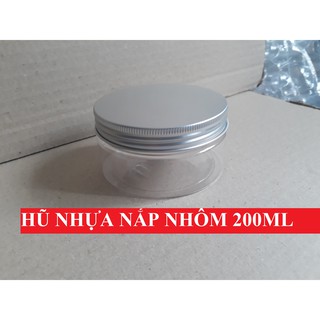 HŨ NHỰA ĐỰNG KEM 200G (lọ 200ML) NẮP NHÔM HŨ CHIẾT MỸ PHẨM