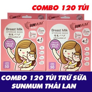 Combo túi trữ sữa Sunmum thái lan loại 250ml