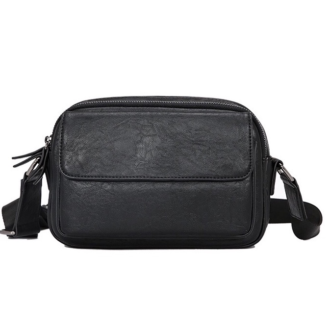 Túi Xách Nam Kay Bag Túi Đeo Chéo Màu Đen Ngầu Street Style Thời Trang Cao Cấp Da PU Chống Thấm Jino Studio