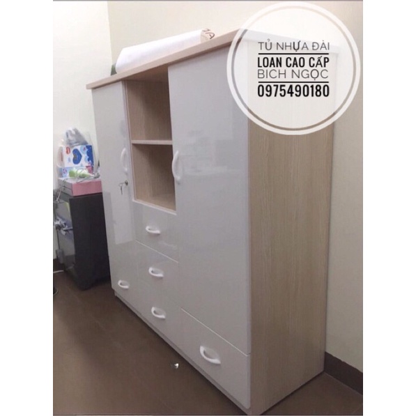 Tủ nhựa cho bé siêu bền  Chịu Lực Tốt Bé Trai Bé Gái Cao 1m25 ngang 1m05