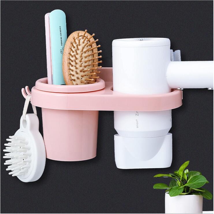 Giá Đựng Lược Sấy Tóc Gắn Tường Không Cần Khoan Tiện Dụng