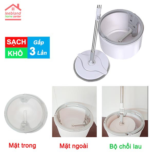 Bộ chổi lau nhà thông minh tự vắt - Làm Sạch và Thấm hút gấp 3 lần bông lau thông thường