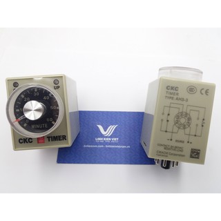 Relay thời gian CKC AH3-3 12V 60 phút/ Timer CKC AH3-3 12v i7H8
