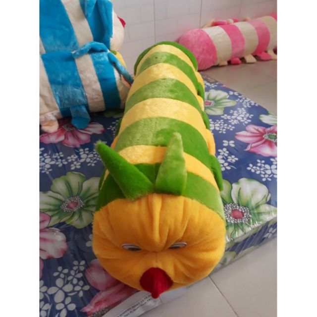 [Mã TOYDEC hoàn 20K xu đơn 50K] Gối ôm con sâu vàng lá 80cm
