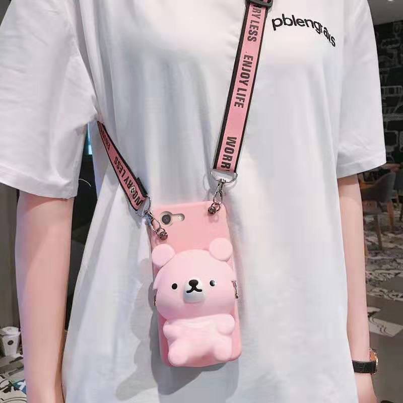 Ốp điện thoại kết hợp ví xu hình hoạt hình cho OPPO A31 A91 A5 A9 2020 A3S A5S F5 F7 F9 F11 Pro Reno 2F A12 A93